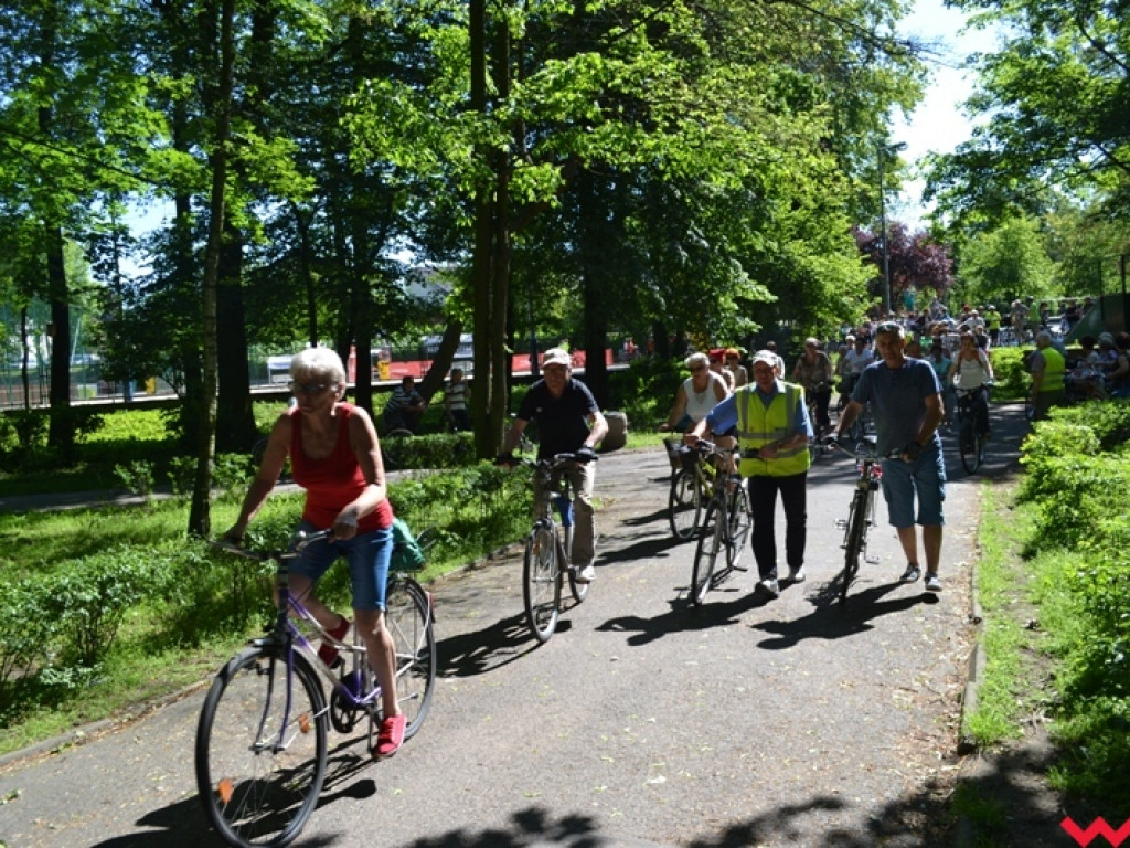 Rowerem i z kijkami - sportowa niedziela seniorów