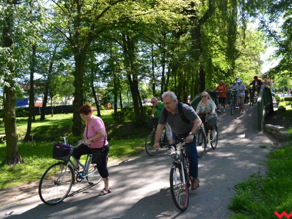 Rowerem i z kijkami - sportowa niedziela seniorów
