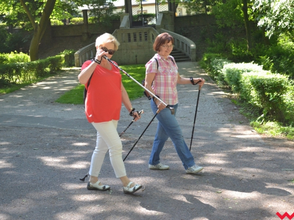 Rowerem i z kijkami - sportowa niedziela seniorów