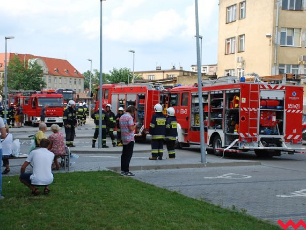 Siedem zastępów straży pożarnej przyjechało na interwencje do wrzesińskiego szpitala