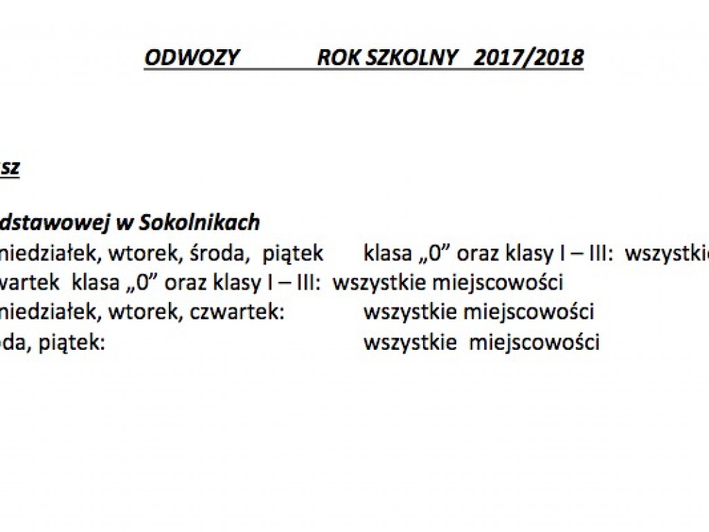 Gmina publikuje rozkład jazdy autobusów szkolnych, ale zapowiada rychłą korektę