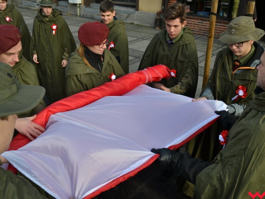 Sztafeta pokoleń w radosnym niepodległościowym przemarszu