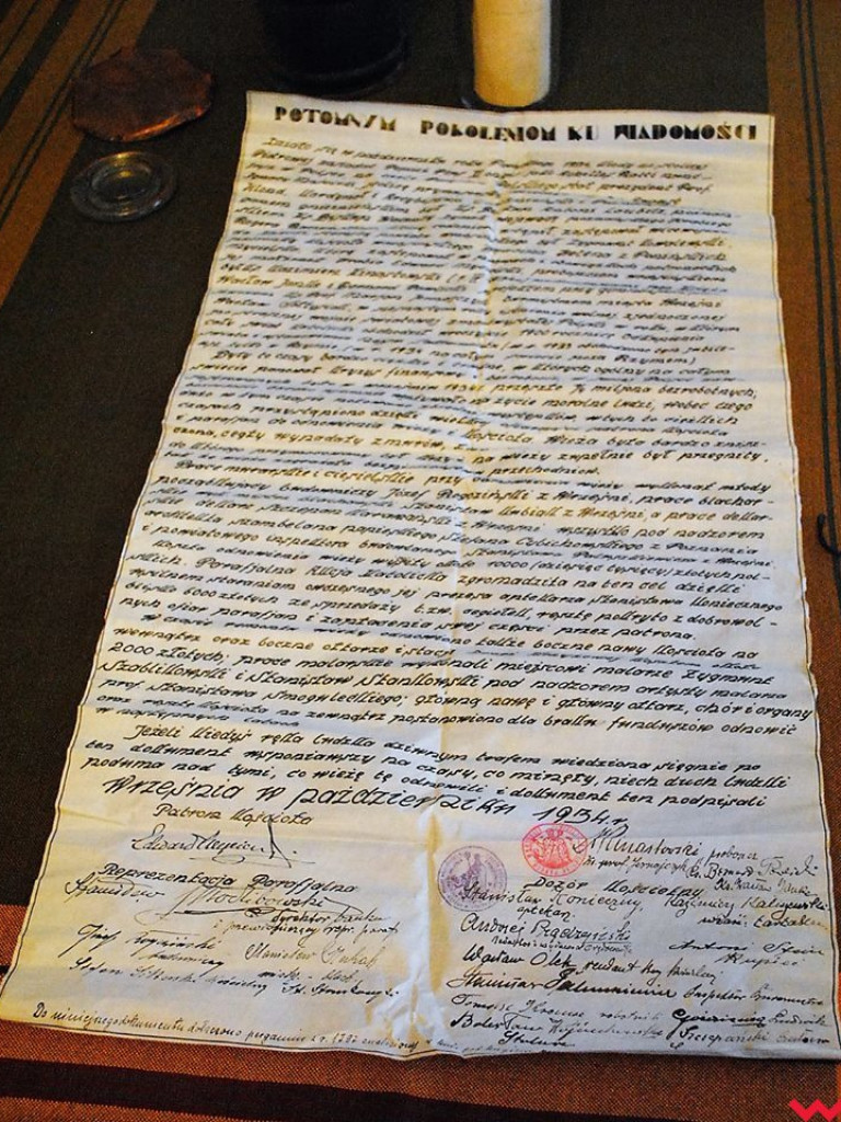 List z przeszłości na kościelnej wieży