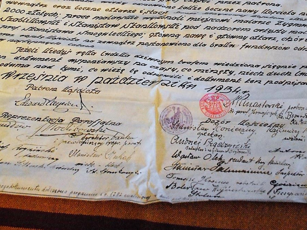 List z przeszłości na kościelnej wieży