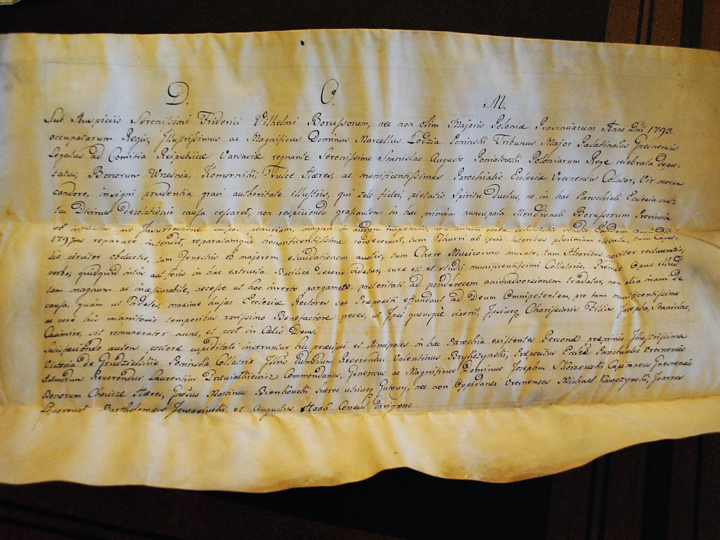 List z przeszłości na kościelnej wieży