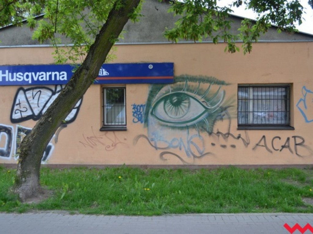 Patrzy na nas, czy puszcza oko? Tajemniczy grafficiarz grasuje po Wrześni