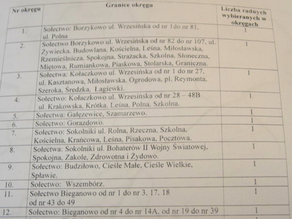 Wybory samorządowe coraz bliżej. Rada gminy podzieliła gminę na okręgi wyborcze