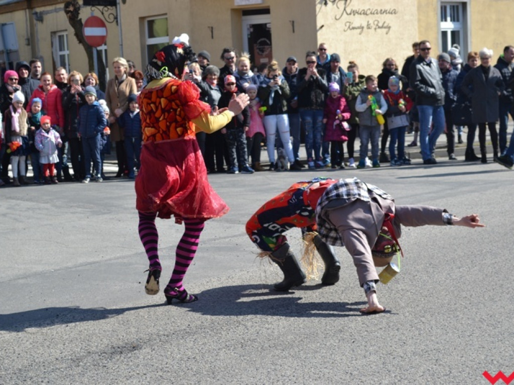 Śmigus-dyngus z niedźwiedziem. Przebierańcy opanowali ulice Czerniejewa