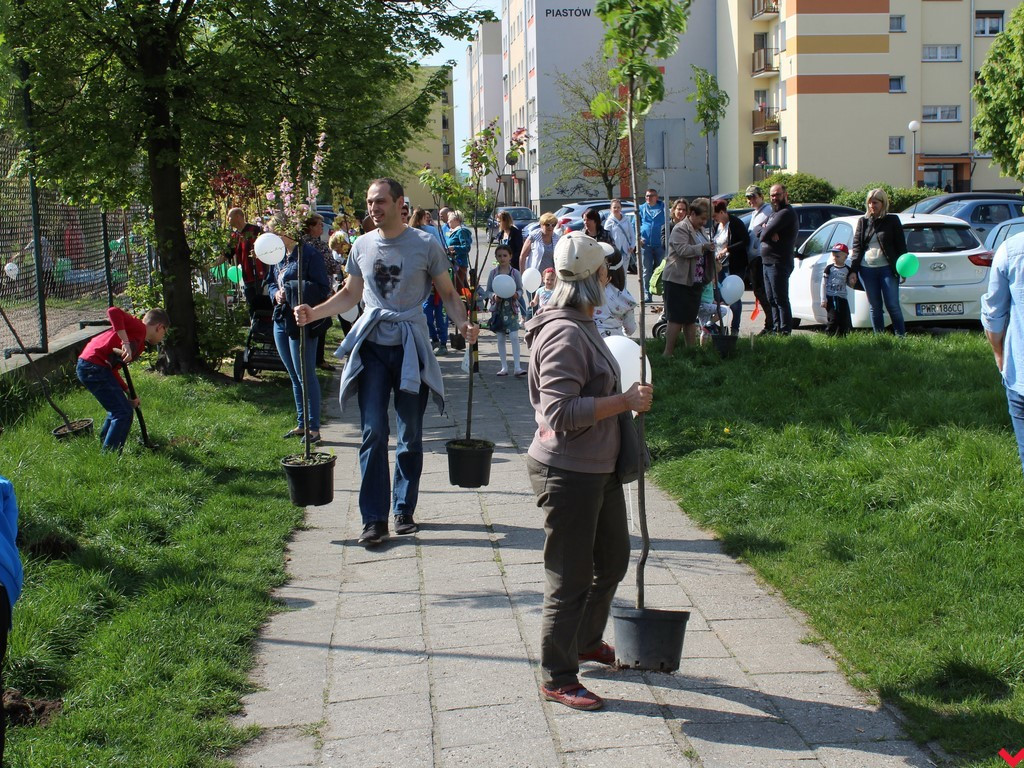 Wrześnianie chwycili za szpadle i wspólnie posadzili niemal sto drzew