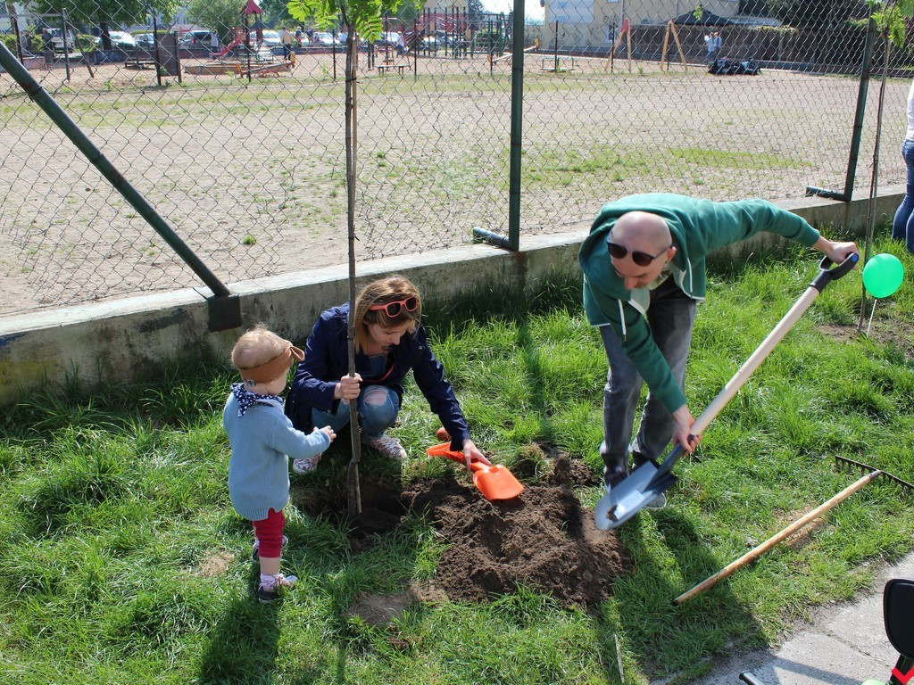 Wrześnianie chwycili za szpadle i wspólnie posadzili niemal sto drzew
