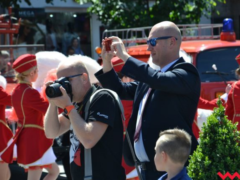 Podwójna uroczystość strażaków na wrzesińskim rynku