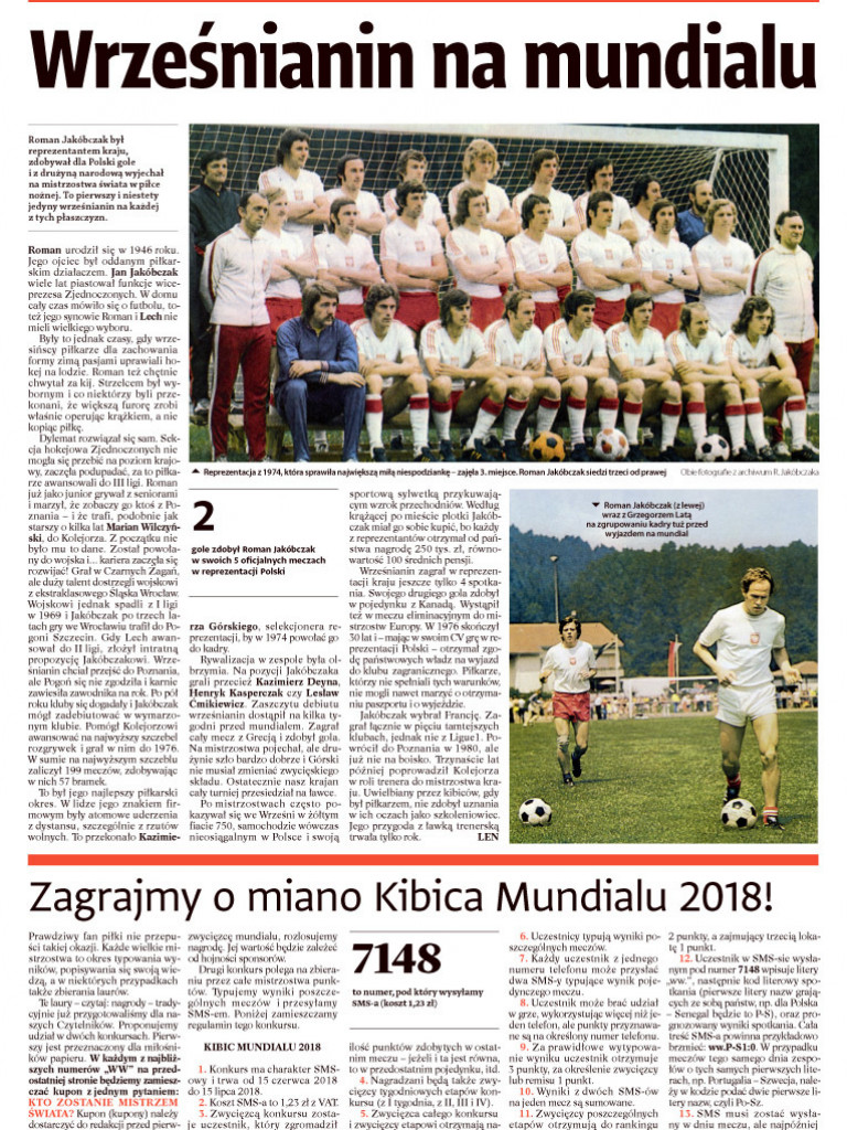 Mundialowa wkładka dostępna w redakcji „Wiadomości Wrzesińskich