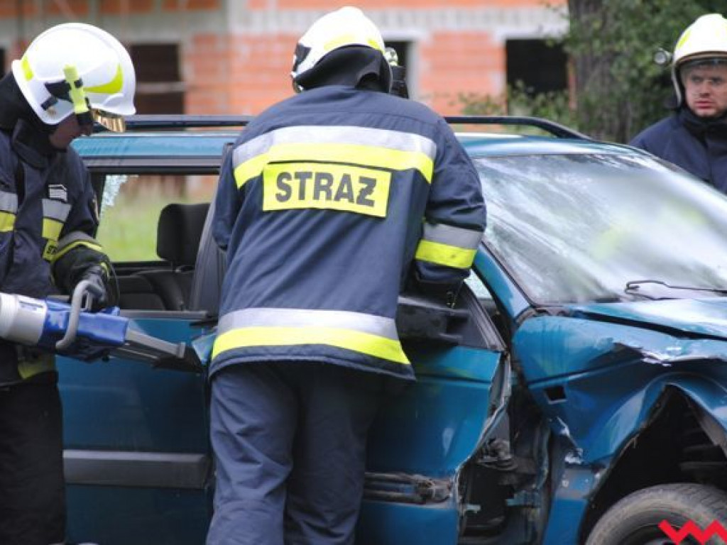 Pokaz strażacki podczas Nocy Rockowej w Gutowie Wielkim