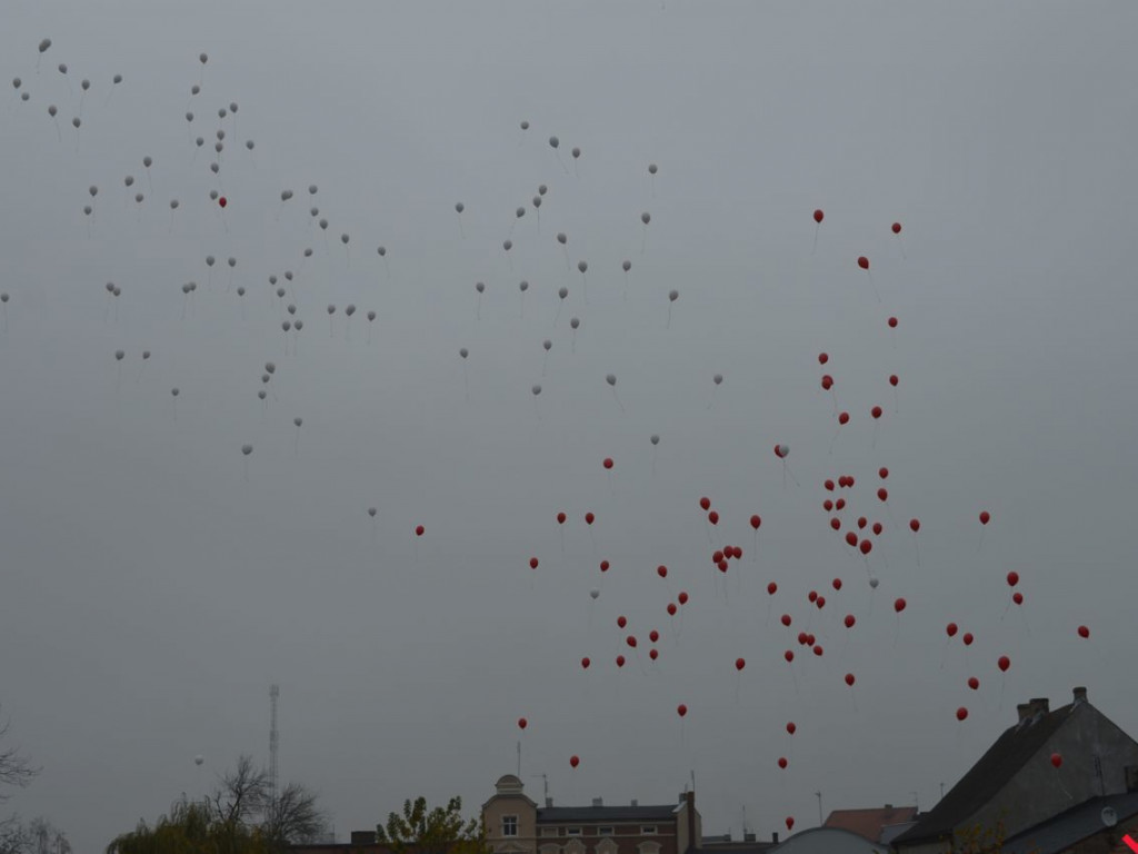 Miłosław wielką flagą rozpoczął świętowanie odzyskania niepodległości