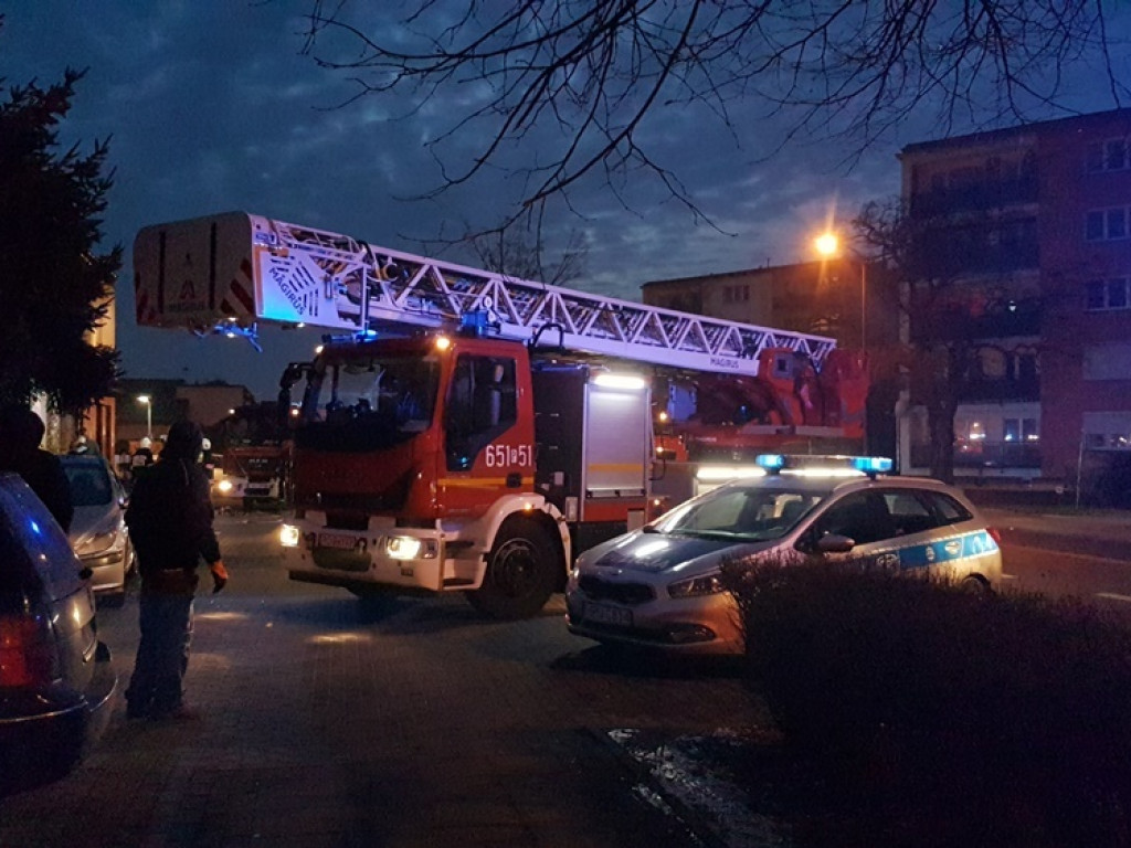 Pożar instalacji elektrycznej w centrum Wrześni. Na szczęście bez ofiar