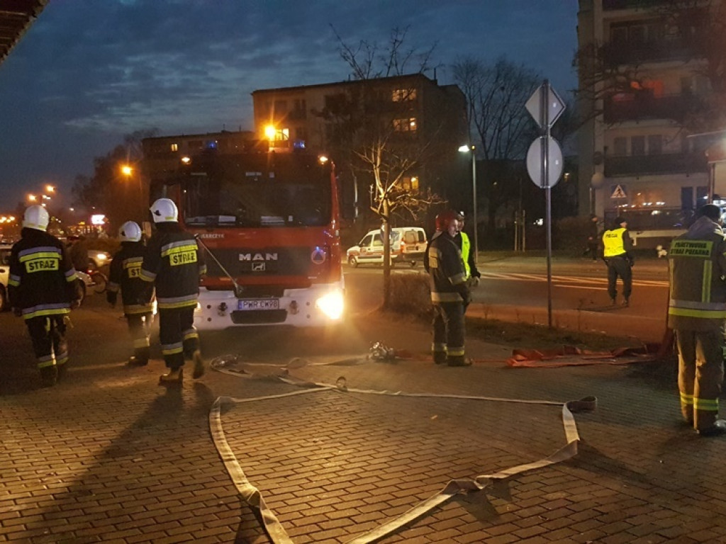 Pożar instalacji elektrycznej w centrum Wrześni. Na szczęście bez ofiar