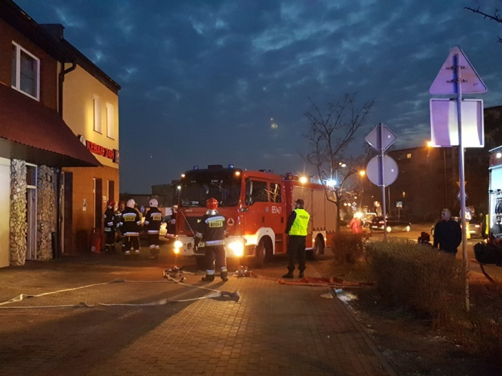 Pożar instalacji elektrycznej w centrum Wrześni. Na szczęście bez ofiar