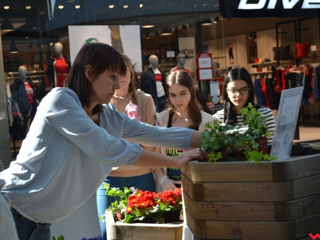 Uczniowie ZSP powitali wiosnę tworząc kwiatowy ogródek w Karuzeli