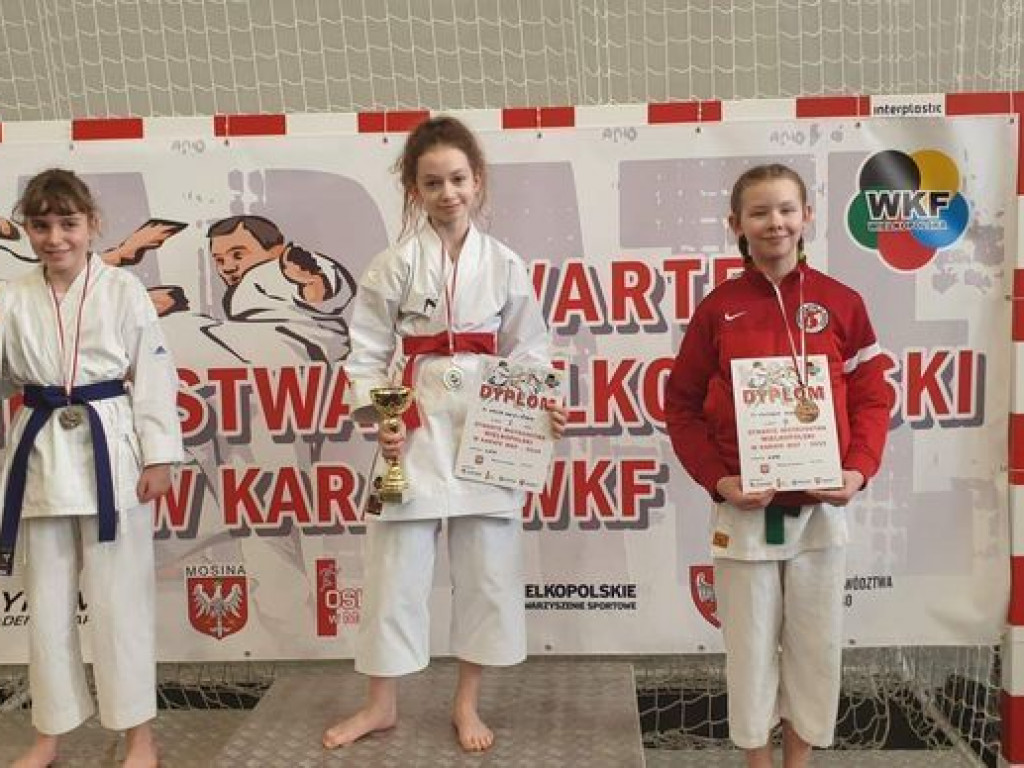 Kolejne miejsca na podium zawodników Wrzesińskiego Klubu Karate. Tym razem podczas turnieju w Mosinie
