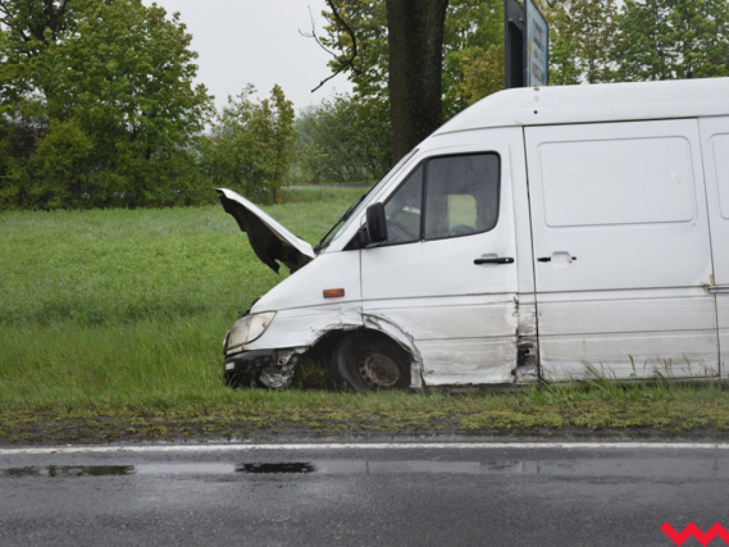 Groźna kolizja na drodze krajowej nr 92 w Gutowie Wielkim