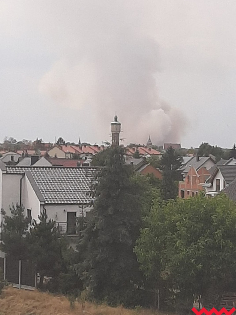 Słup dymu na Wrześnią. To pożar zboża w Chociczy Wielkiej