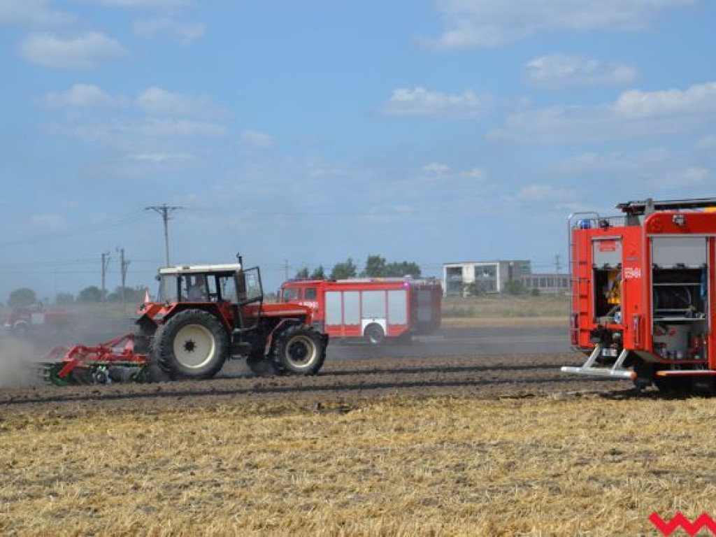 Niedopałek papierosa lub iskra z pociągu przyczyną groźnego pożaru na polu