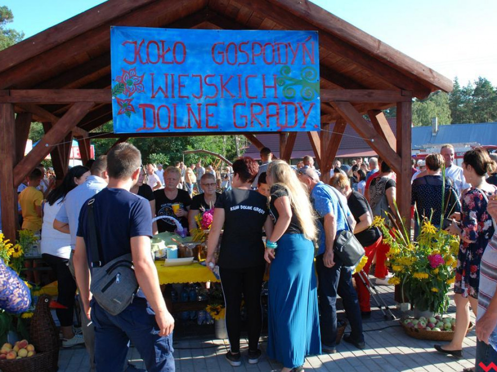 Śpiew, muzyka, tańce w podziękowaniu za plony. Dożynki w Dolnych Grądach