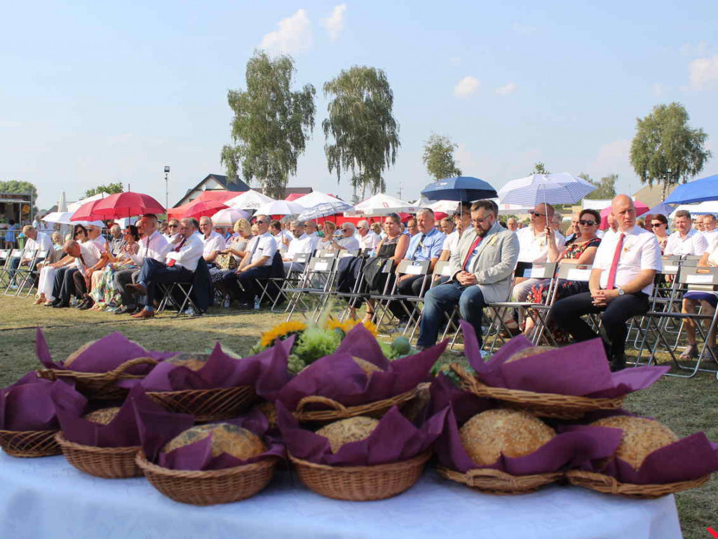 Rolnicy i działacze odznaczeni podczas święta plonów. Dożynki powiatowe w skwarze