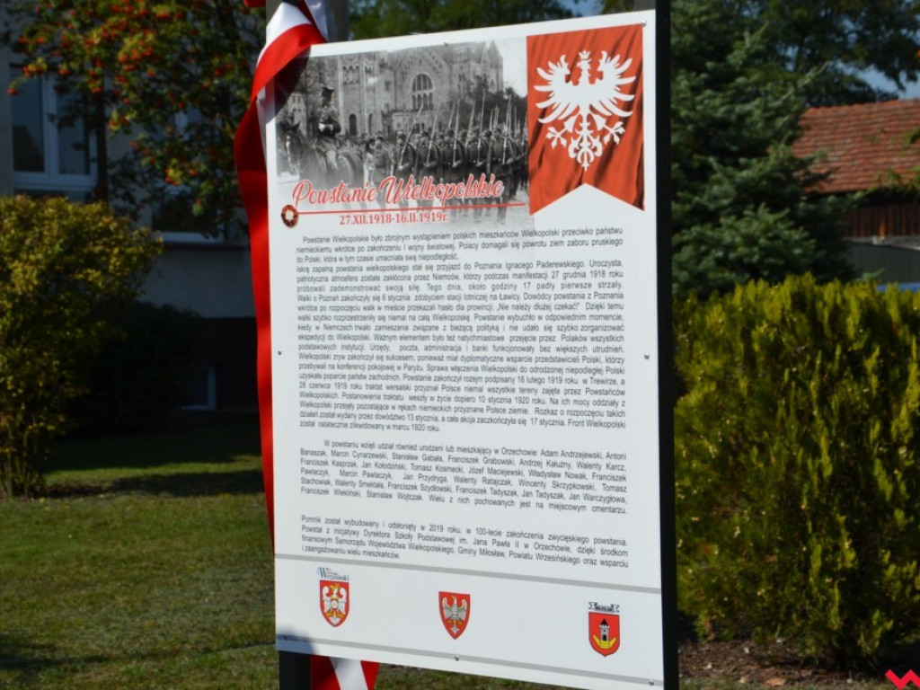 Odsłonięto pomnik ku czci Powstańców Wielkopolskich