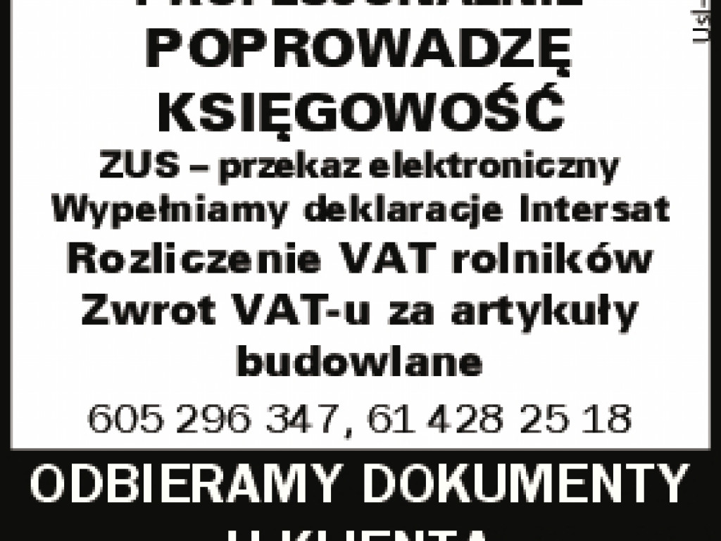 Reklamy z gazety - inne