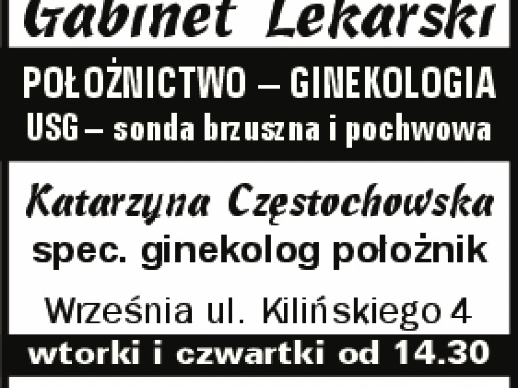 Reklamy z gazety - zdrowie