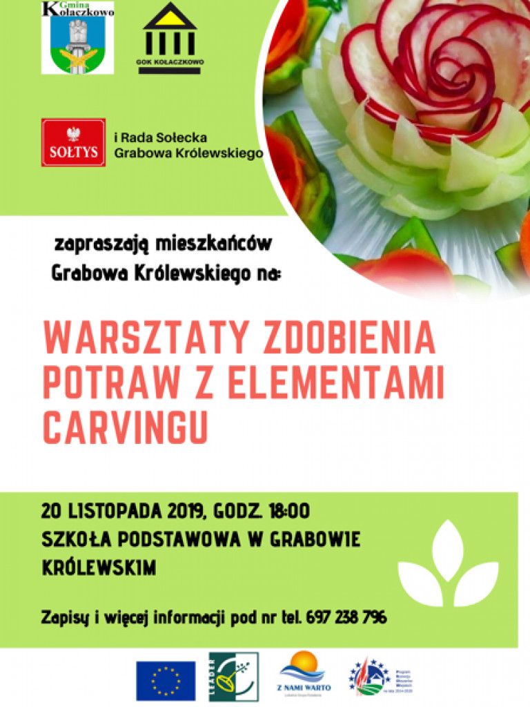 Rzeźbienie w owocach i warzywach. Ruszają warsztaty w gminie Kołaczkowo