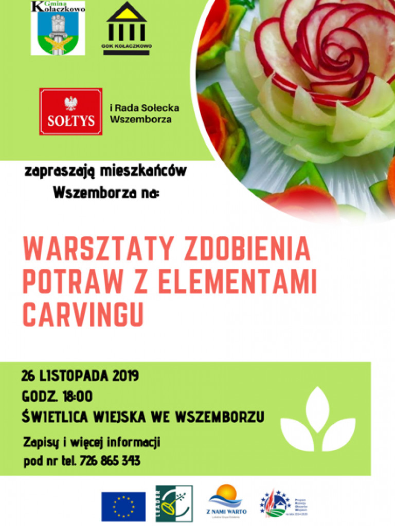 Rzeźbienie w owocach i warzywach. Ruszają warsztaty w gminie Kołaczkowo