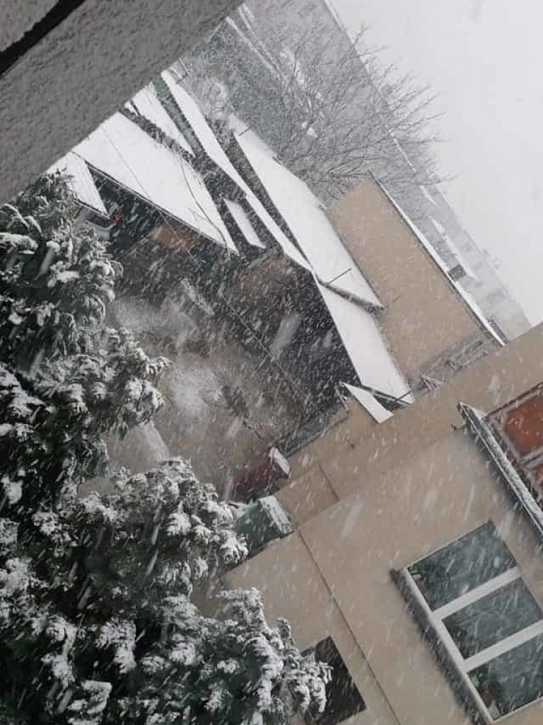 Spadł pierwszy śnieg. Dzieci w siódmym niebie