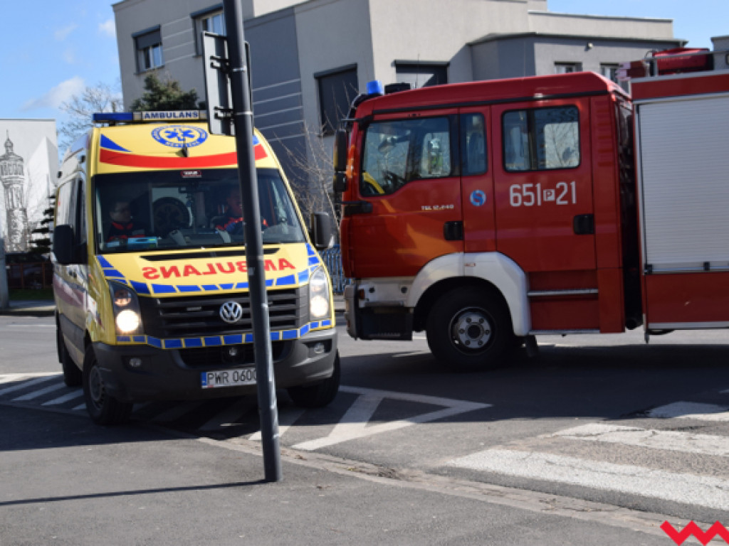 Akcja Lotniczego Pogotowia Ratunkowego w centrum Wrześni