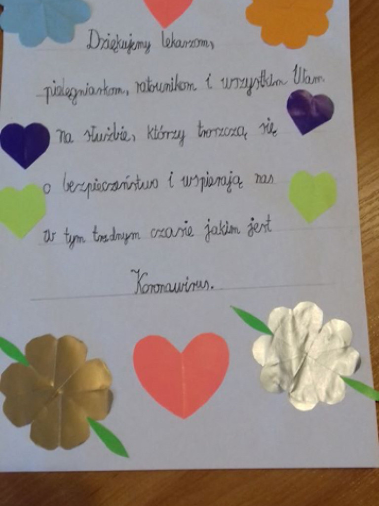 Uczniowie ze Wszemborza dziękują cichym bohaterom ostatnich dni!