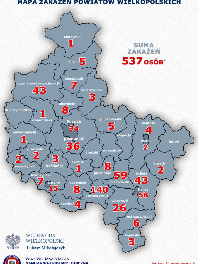 Koronawirus w Wielkopolsce (12.04): 29 nowych zakażeń i 4 zgony