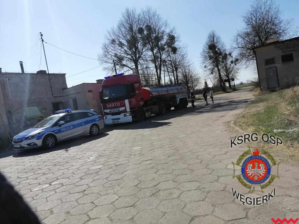 Groźny pożar w fabryce pelletu. Spaliła się cała hala, zawalił się dach