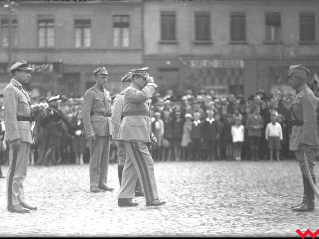 Wizyta we Wrześni w 1934 gen. Józefa Hallera, dowódcy tzw. Błękitnej Armii