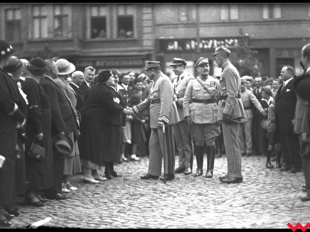 Wizyta we Wrześni w 1934 gen. Józefa Hallera, dowódcy tzw. Błękitnej Armii