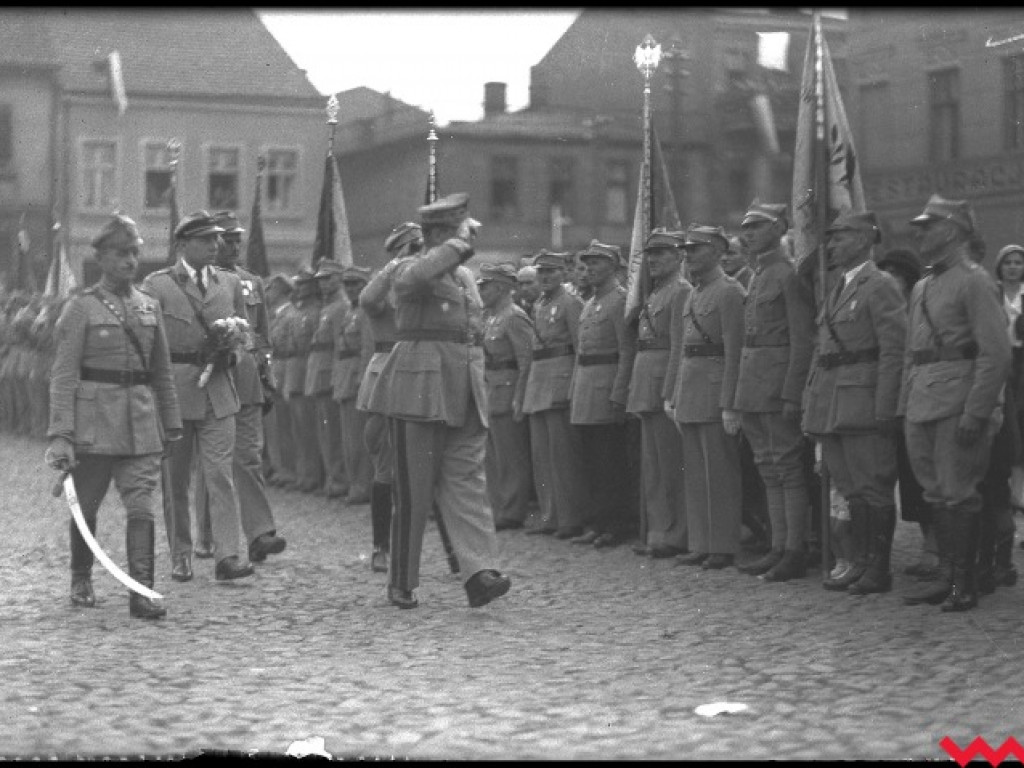 Wizyta we Wrześni w 1934 gen. Józefa Hallera, dowódcy tzw. Błękitnej Armii