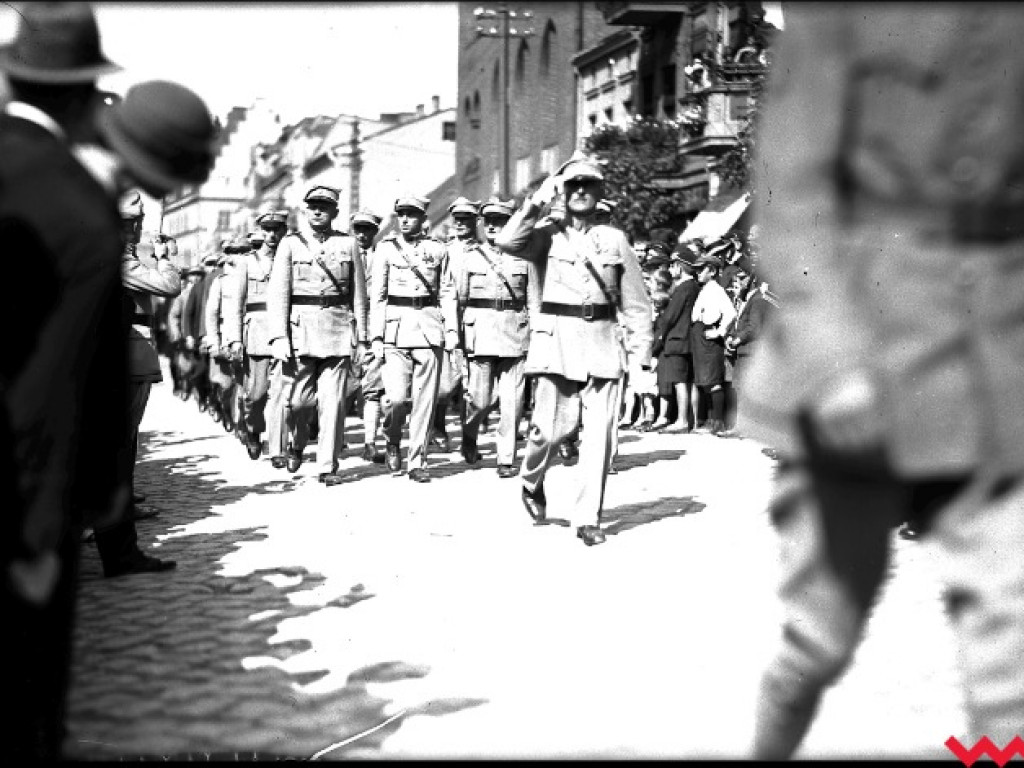 Wizyta we Wrześni w 1934 gen. Józefa Hallera, dowódcy tzw. Błękitnej Armii