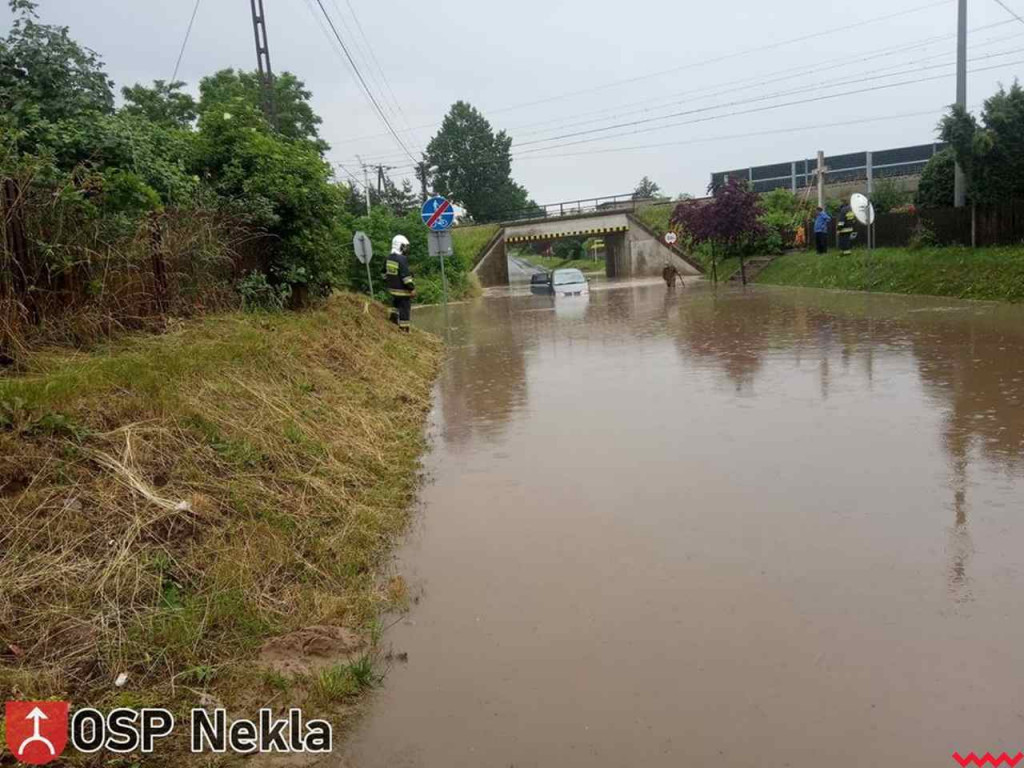 Zalało drogi i prywatne posesje. Strażacy mieli co robić po ulewie