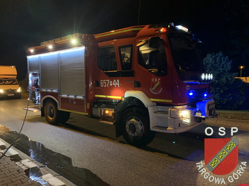 Pożar tira na autostradzie. Pierwszy wyjazd nowego Volvo z OSP Targowa Górka