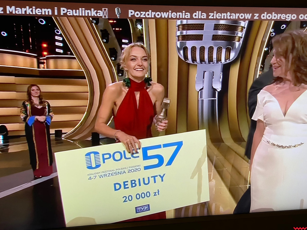 Iza Zalewska z Nagrodą Publiczności Debiuty Opole 2020 – radość w Marzeninie!