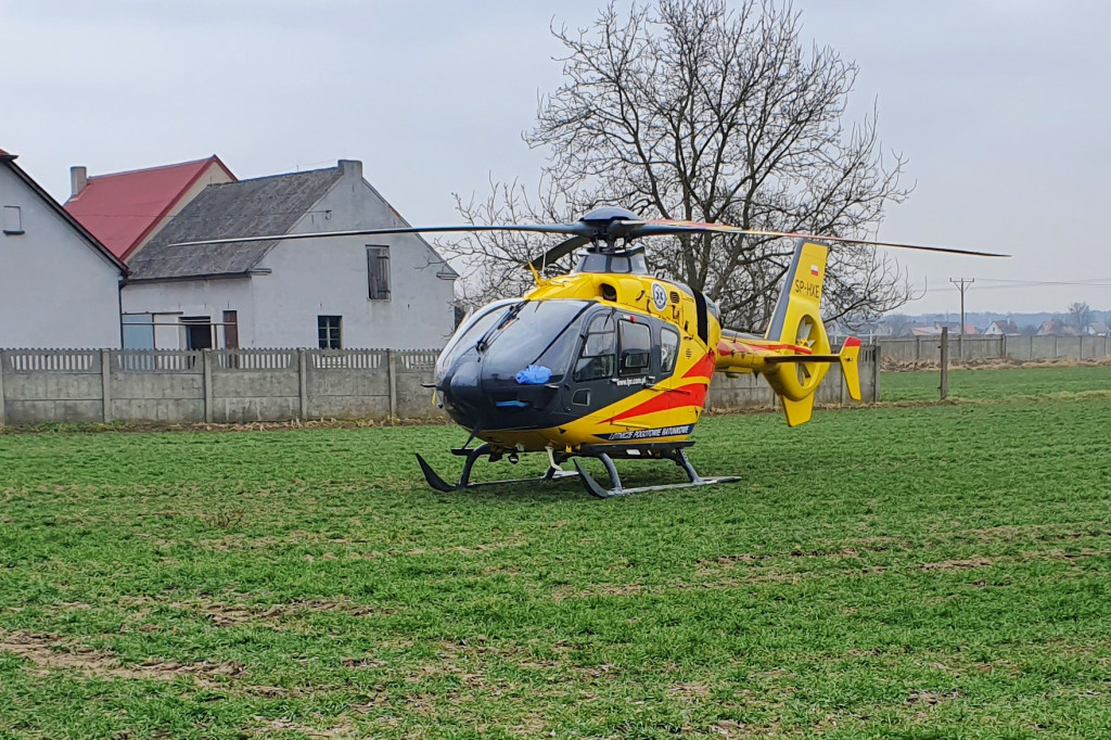 Akcja ratunkowa w Orzechowie. Lądował śmigłowiec