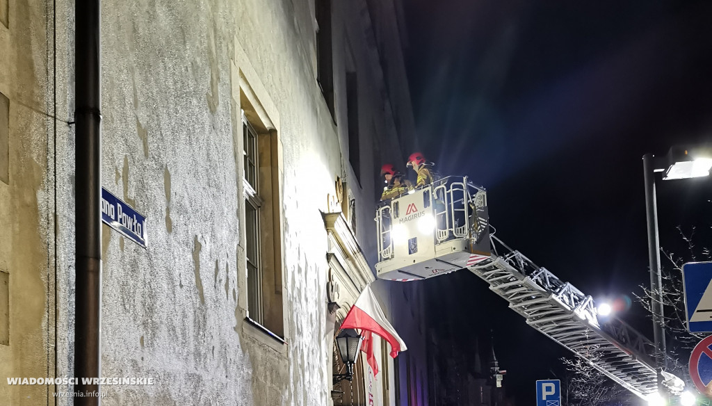 Interwencja strażaków przy wrzesińskim sądzie