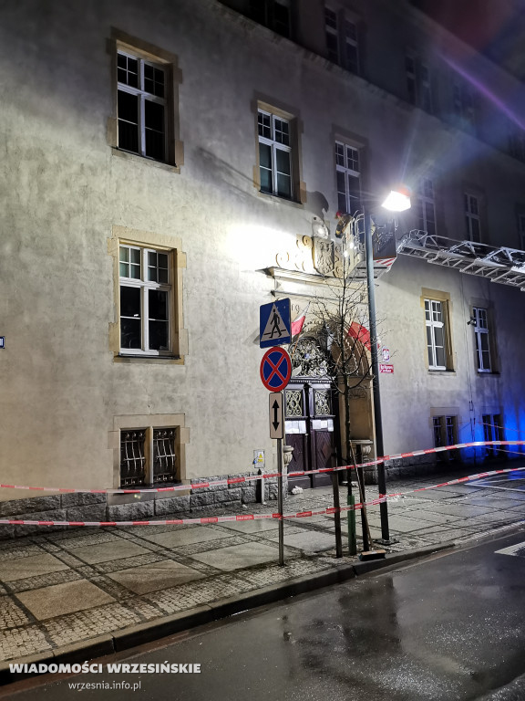 Interwencja strażaków przy wrzesińskim sądzie