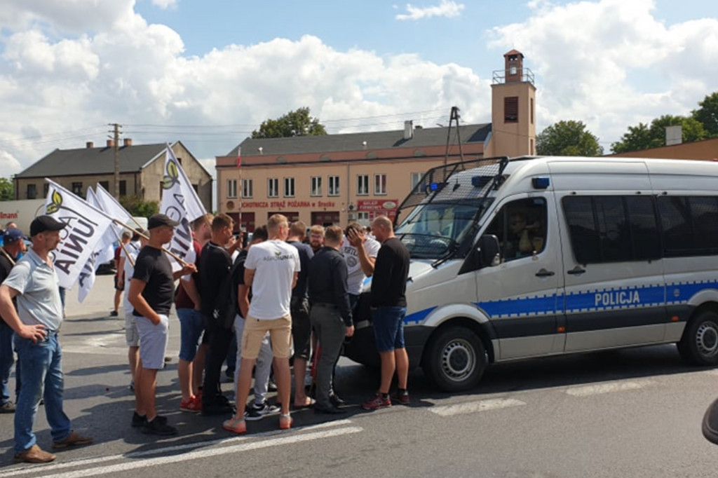 Wrzesińscy rolnicy na proteście AgroUnii