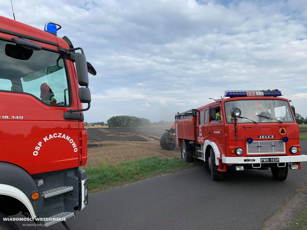 Pożar pola. Do działań skierowano liczne siły